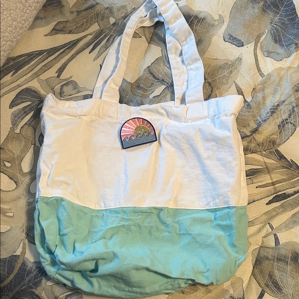 Two-Tone Canvas Tote Bag